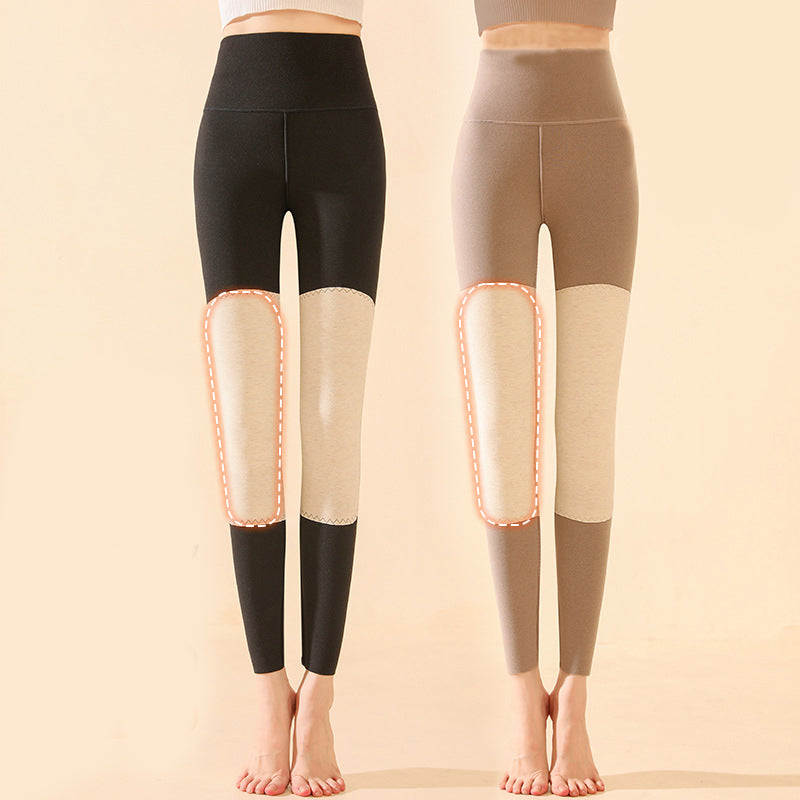 Warme Hochtaillierte Leggings mit Knieschutz