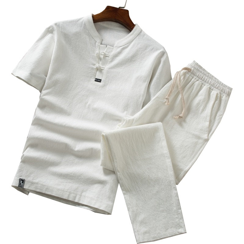 Elegante Baumwoll T-Shirt und Hose Set