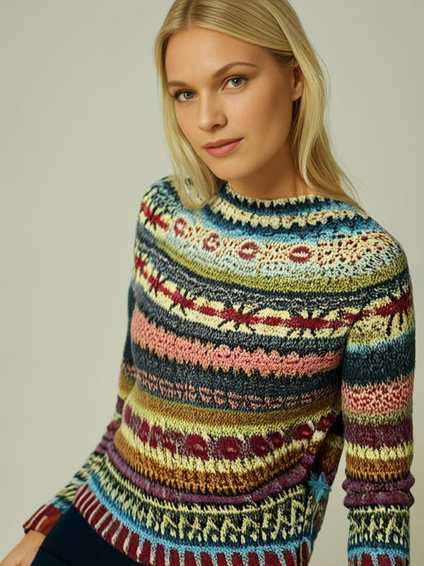 Klassischer Fair Isle Strickpullover