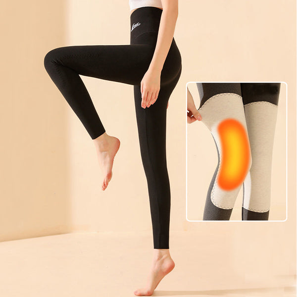 Warme Hochtaillierte Leggings mit Knieschutz