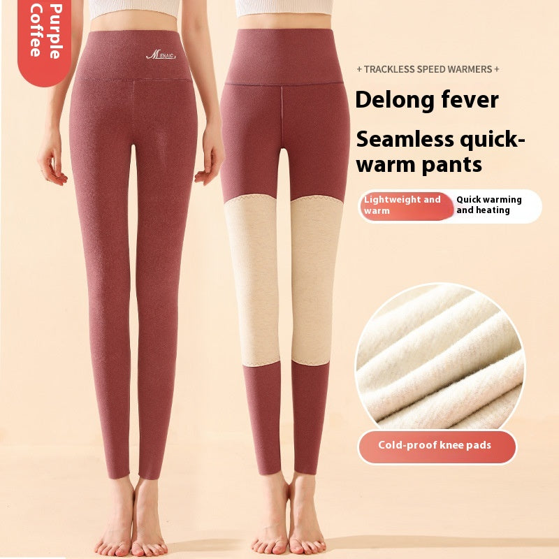 Warme Hochtaillierte Leggings mit Knieschutz