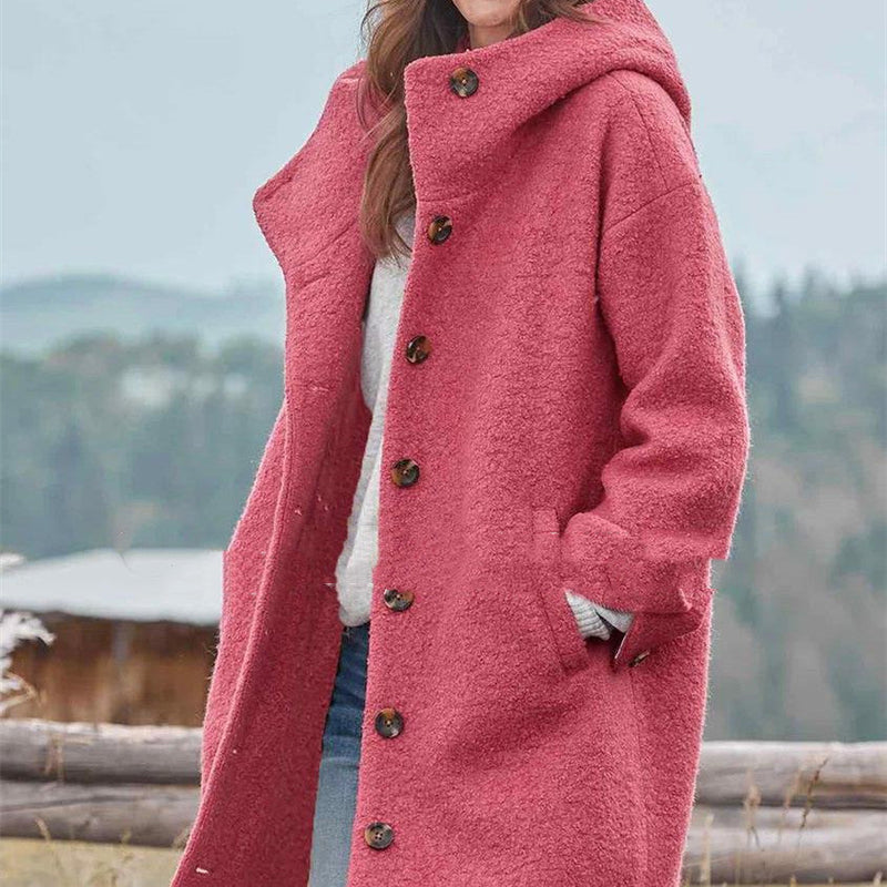 Warmer Dicke Tweed Trenchcoat für kalte Tage