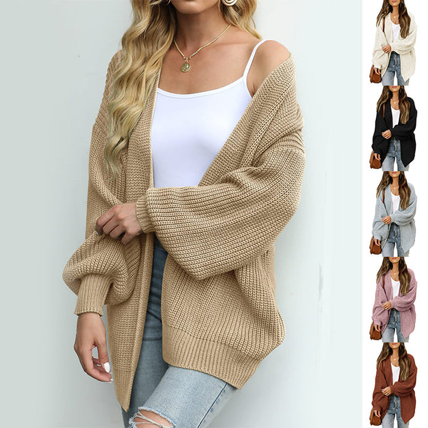 Bequemer oversized Strickcardigan mit Lantaansleeves