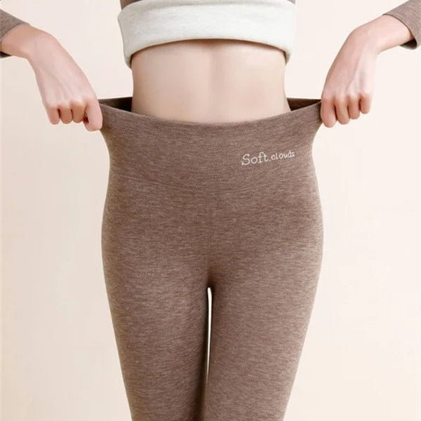 Weiche Fluwelen Leggings mit Hohem Bund