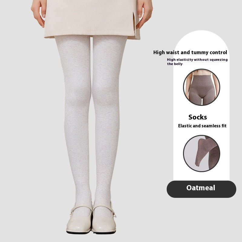 Warme Hohe Taille Winterleggings mit Socken