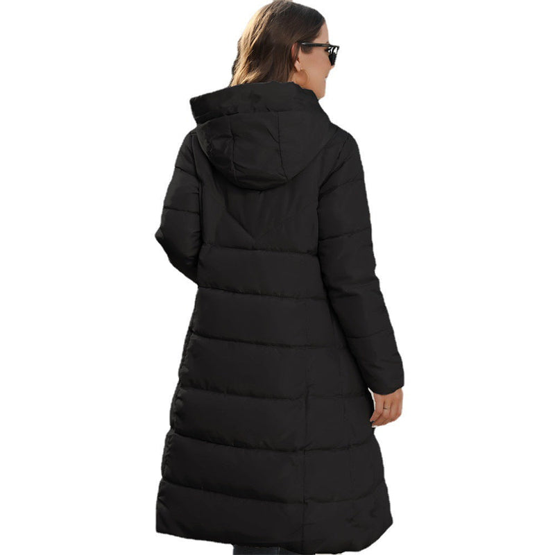 Wärmende Baumwolljacke mit Kapuze