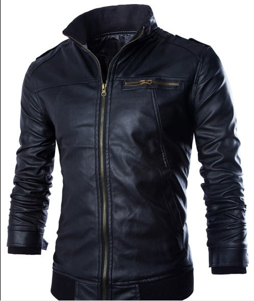 Elegante Warme Kunstlederjacke