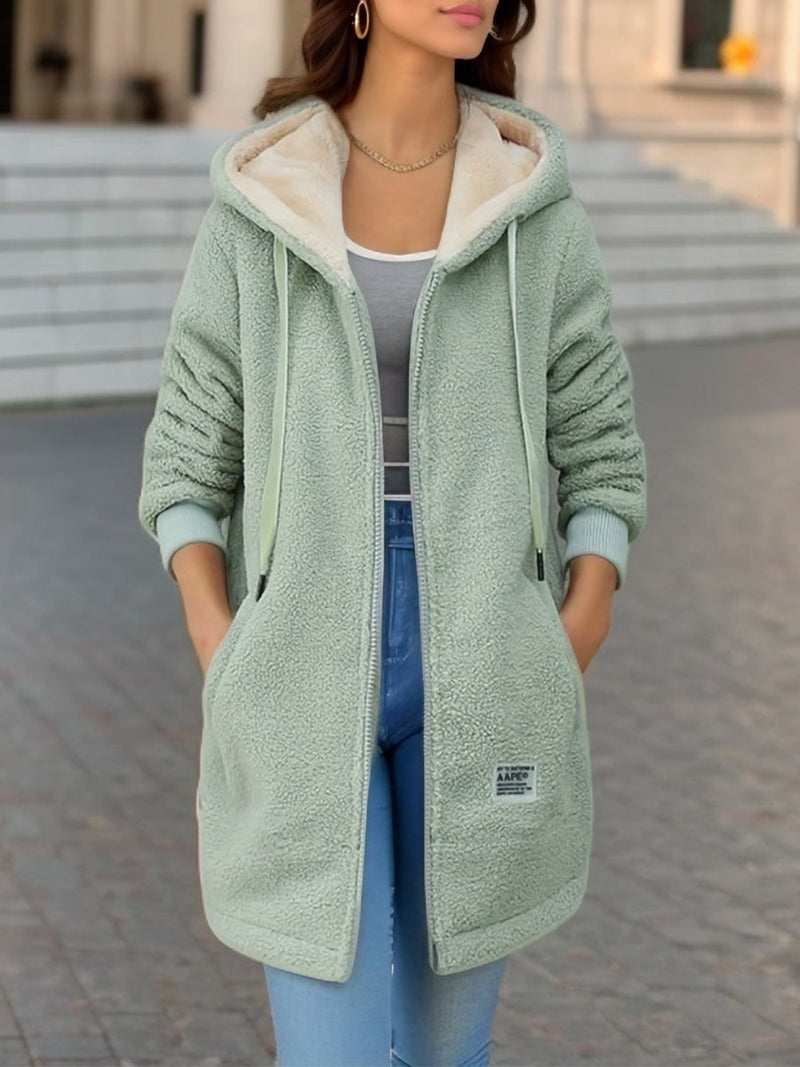 Weicher Fleece-Hoodie mit langen Ärmeln