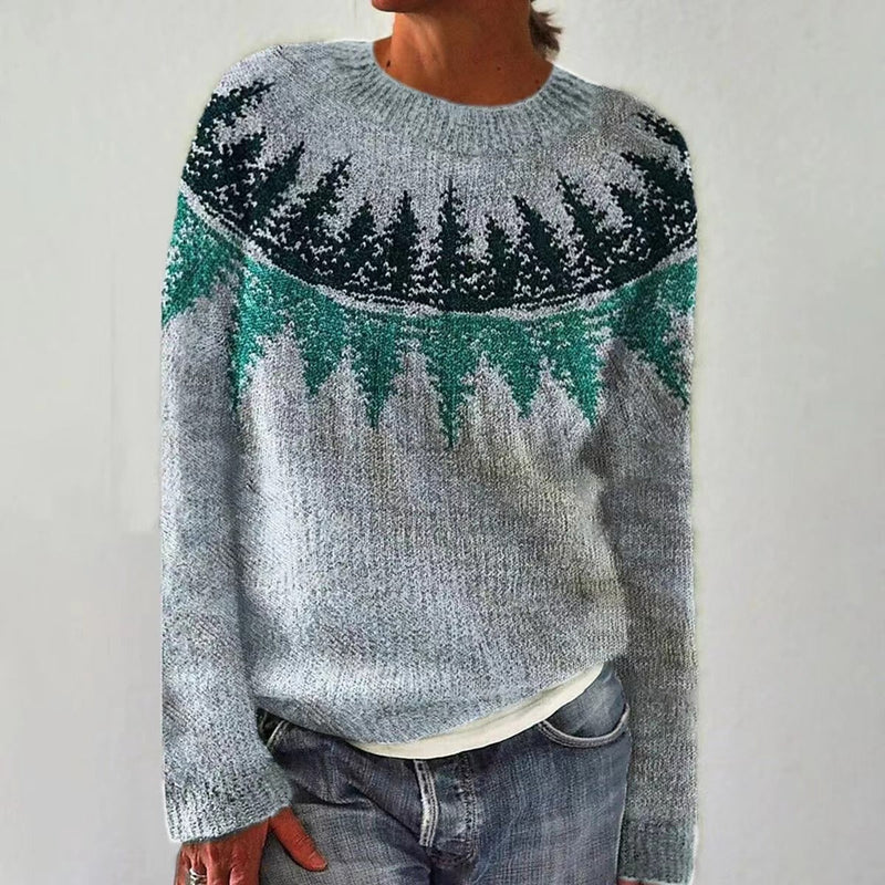 Weiche langärmlige zeeblaue Pullover