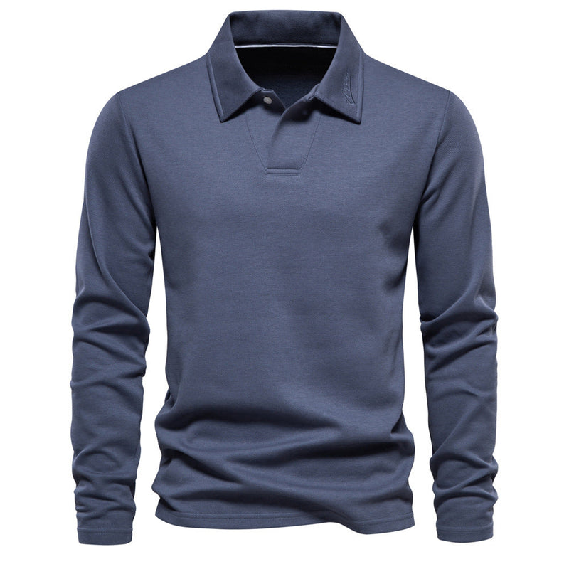 Elegantes Langarm Polo Shirt für Herren