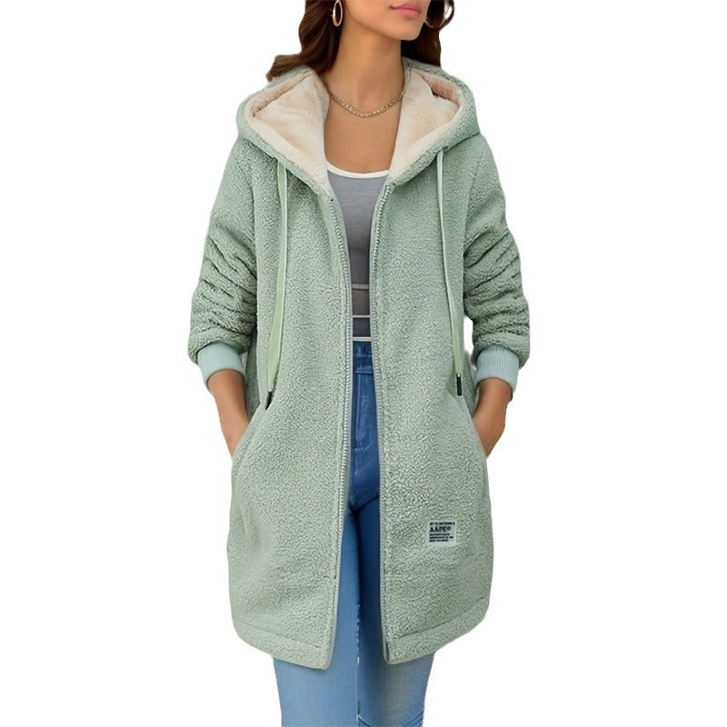 Weicher Fleece-Hoodie mit langen Ärmeln