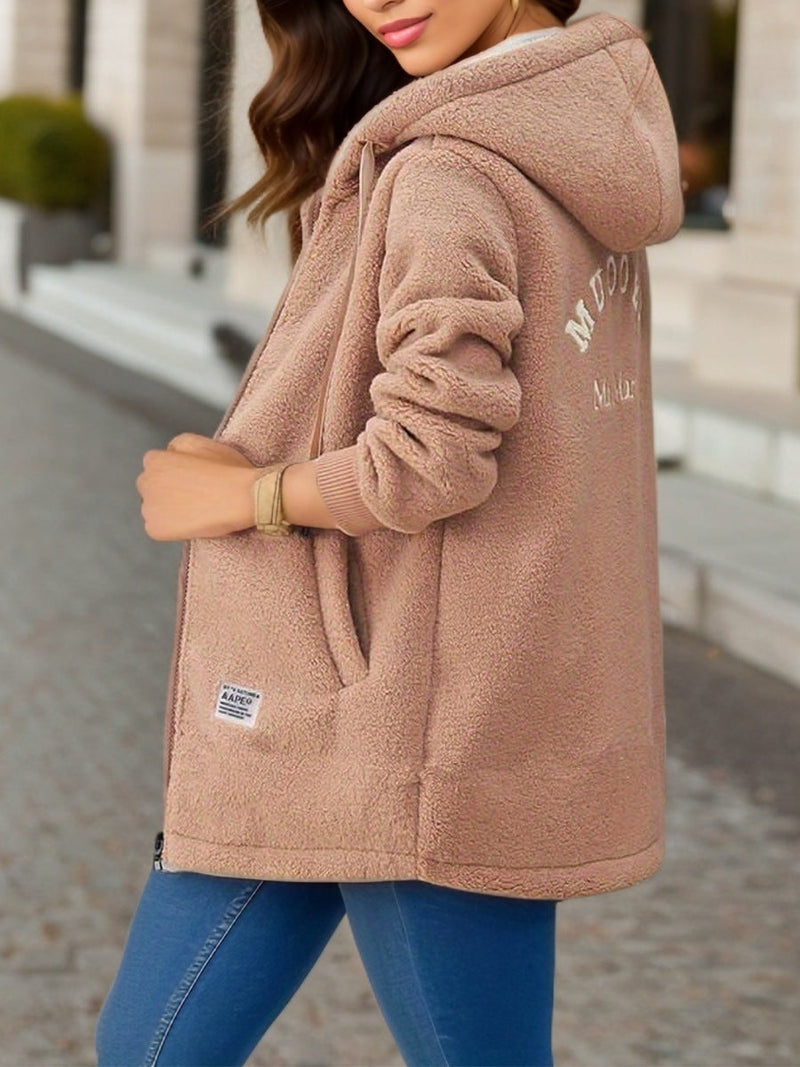 Weicher Fleece-Hoodie mit langen Ärmeln