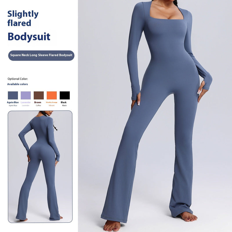 Atmungsaktiver Jumpsuit mit Schlaghosen