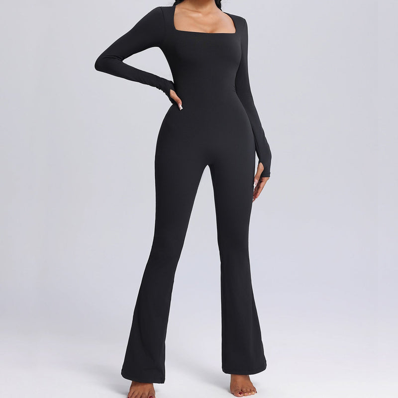 Atmungsaktiver Jumpsuit mit Schlaghosen