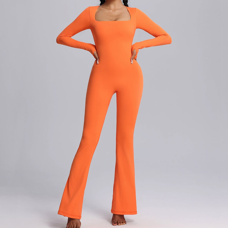 Atmungsaktiver Jumpsuit mit Schlaghosen