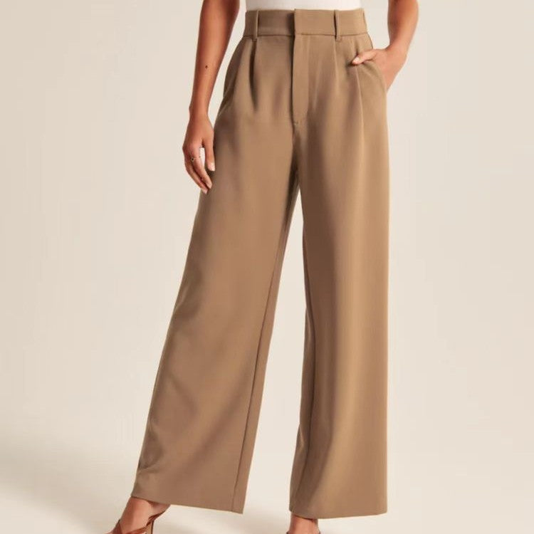 Elegante Hochtaillierte Hose mit Weitenbeinen