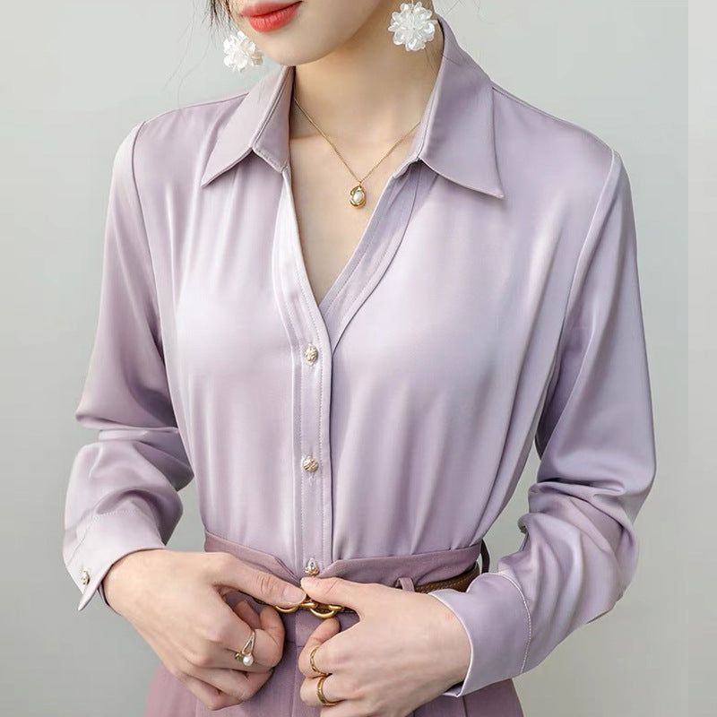 Elegante Lila Bluse für Damen