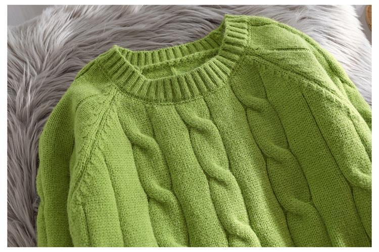 Elegante Rundhals-Strickpullover aus Akryl