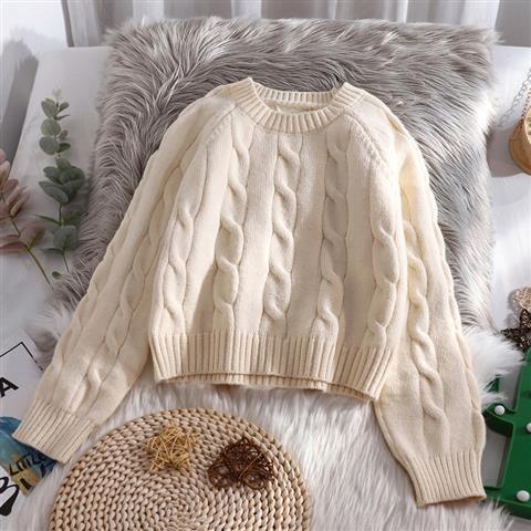 Elegante Rundhals-Strickpullover aus Akryl