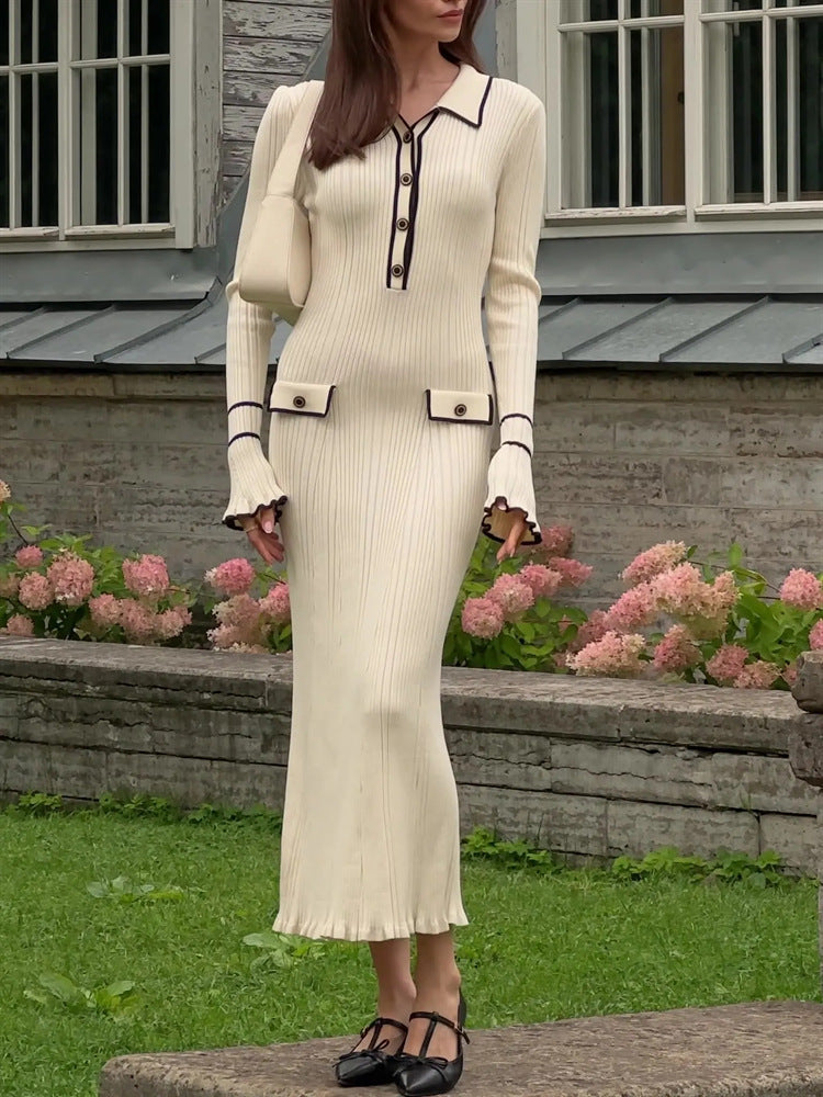 Elegante Rüschenträgerschneiderkleid