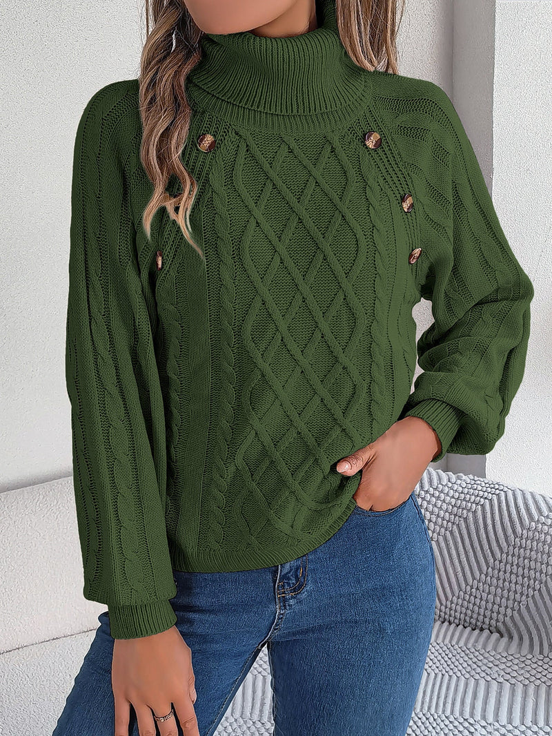 Elegante Strickbluse mit Knöpfen