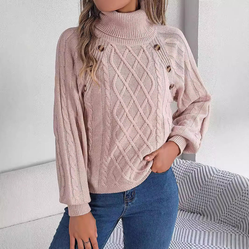 Elegante Strickbluse mit Knöpfen