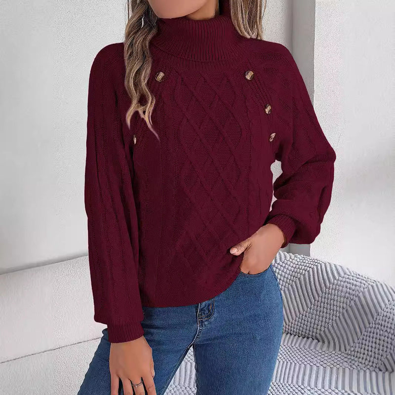 Elegante Strickbluse mit Knöpfen