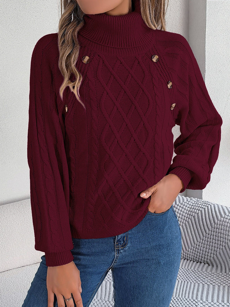 Elegante Strickbluse mit Knöpfen