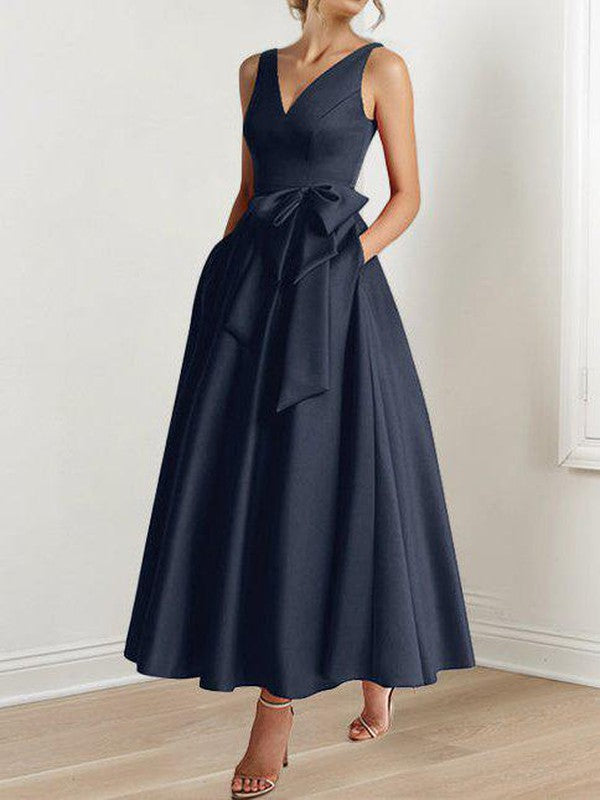 Elegante ärmellose Vintage Maxikleid