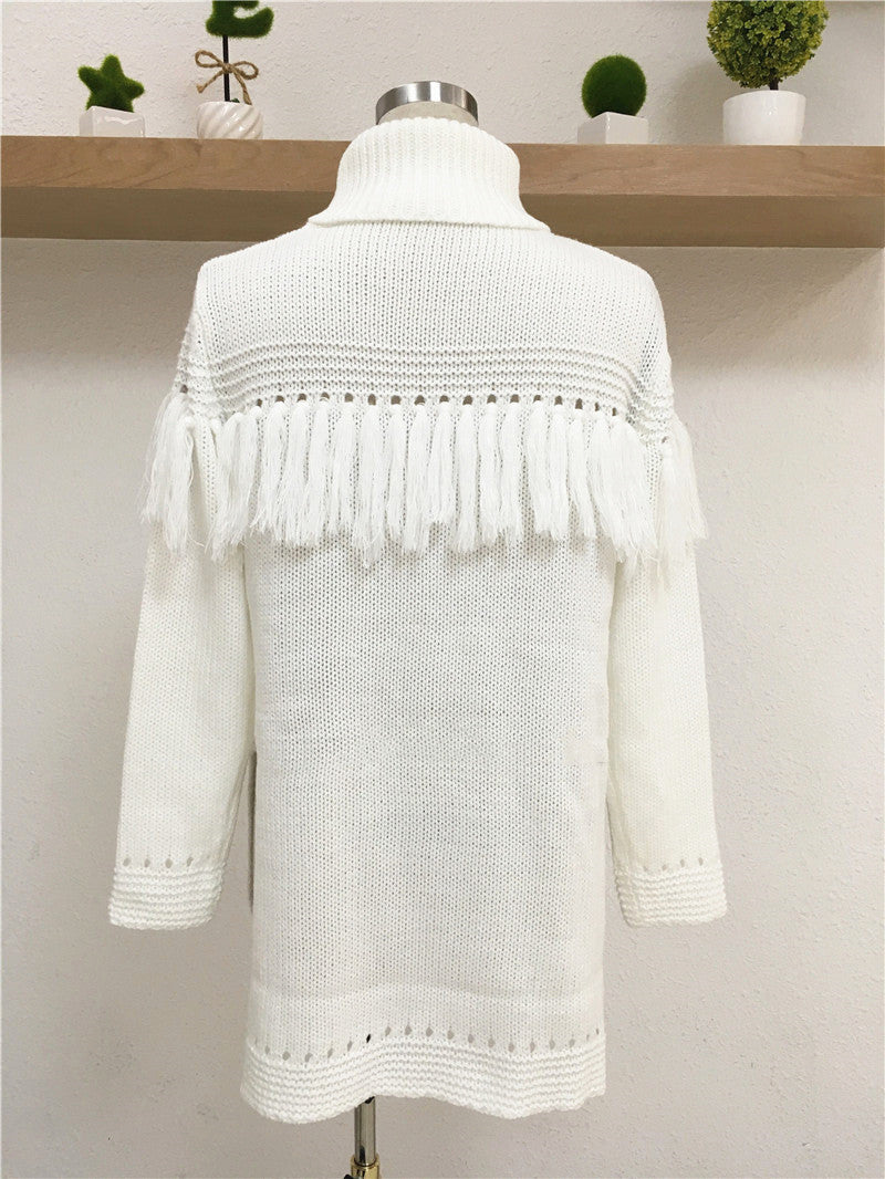 Elegante hochkragige Strickpullover für Damen