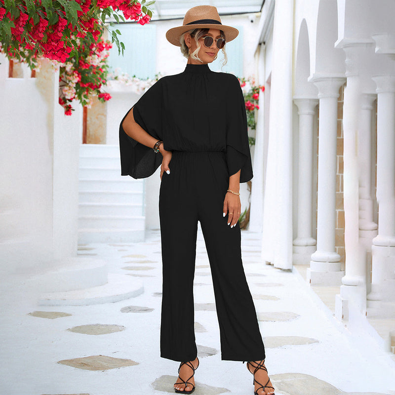 Eleganter Polyester-Jumpsuit mit praktischen Taschen