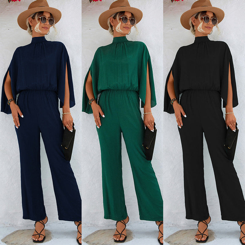 Eleganter Polyester-Jumpsuit mit praktischen Taschen