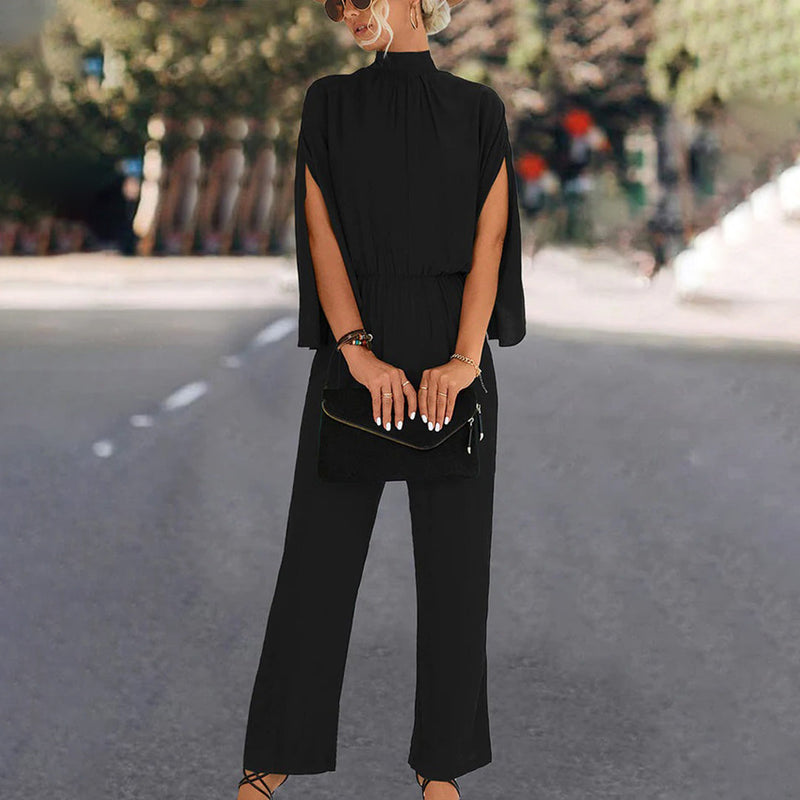 Eleganter Polyester-Jumpsuit mit praktischen Taschen