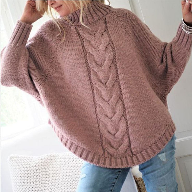 Elegante warme Pullover mit hohem Kragen