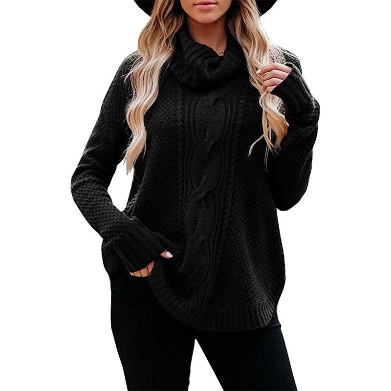 Elegante warme Pullover mit hohem Kragen