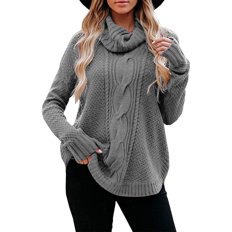 Elegante warme Pullover mit hohem Kragen