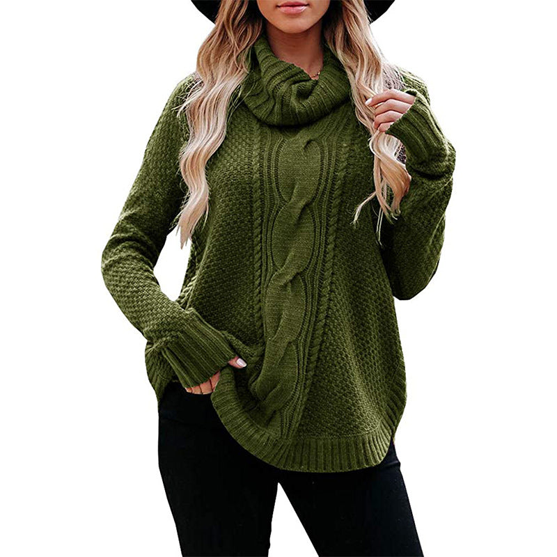 Elegante warme Pullover mit hohem Kragen