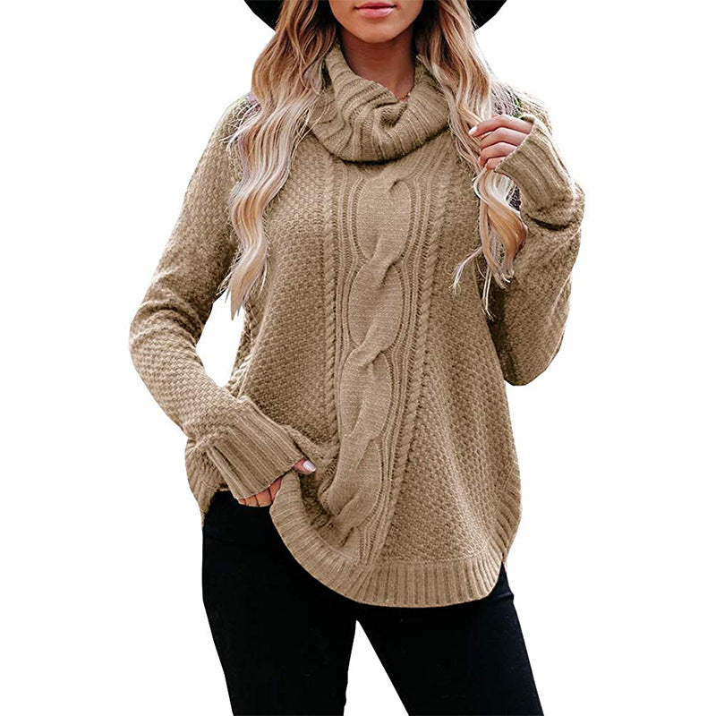 Elegante warme Pullover mit hohem Kragen