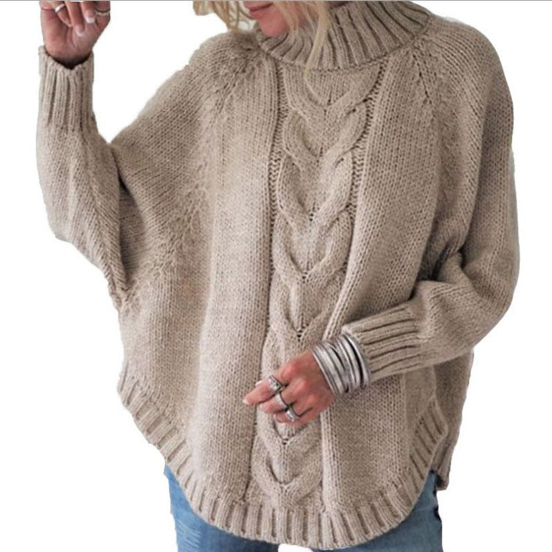 Elegante warme Pullover mit hohem Kragen