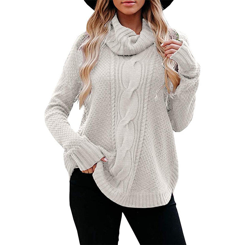 Elegante warme Pullover mit hohem Kragen