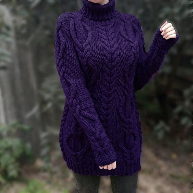 Elegante warme hochkragen Pullover