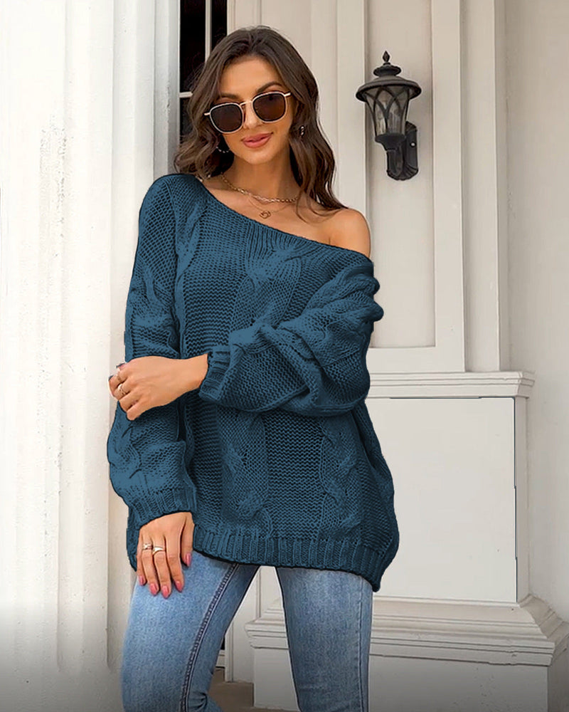 Elegante weiche Oversized Strickpullover