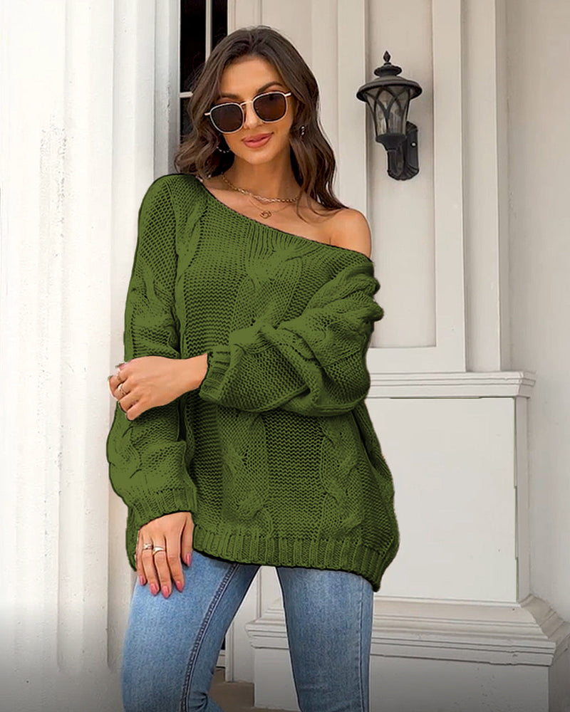 Elegante weiche Oversized Strickpullover