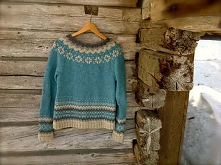 Retro-isländischer Strickpullover