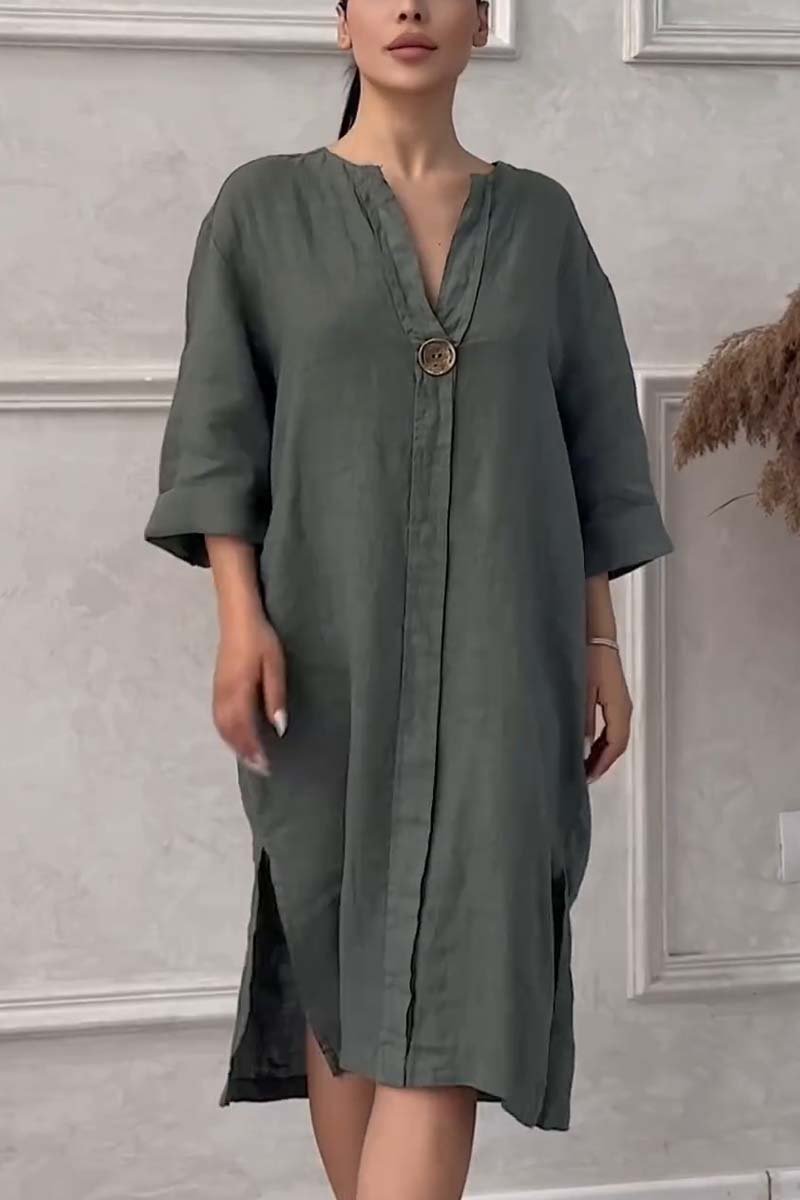 Lässiges Baumwollkleid mit bequemer Passform