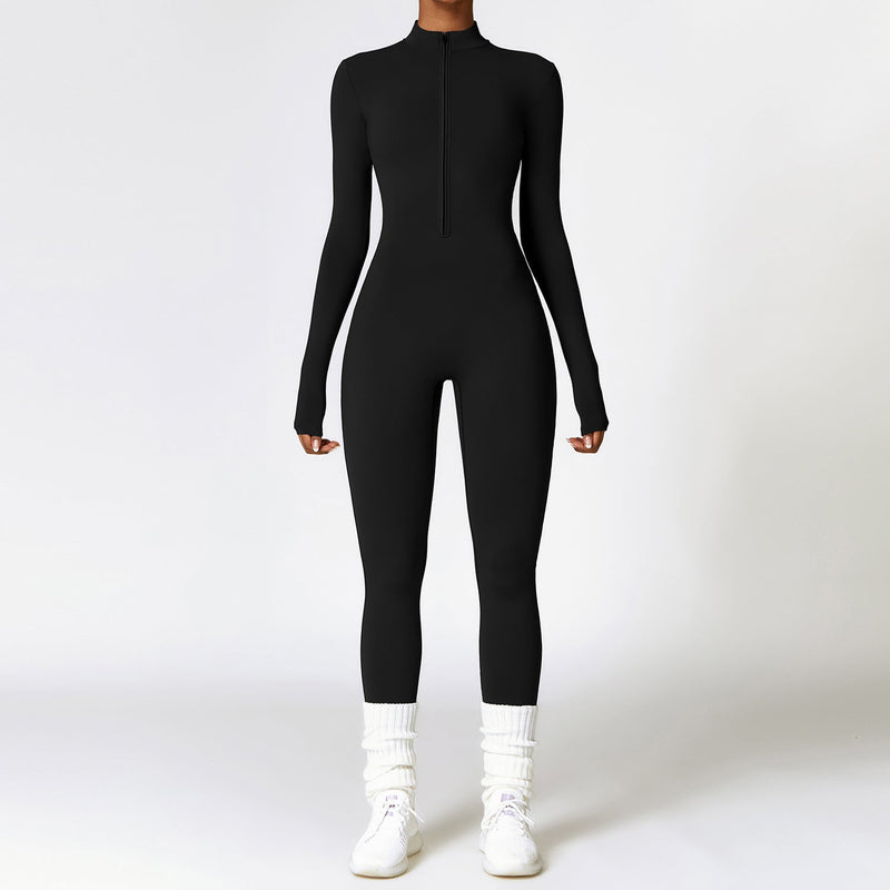 Luftiger Langarm-Rückenbodysuit für Frauen