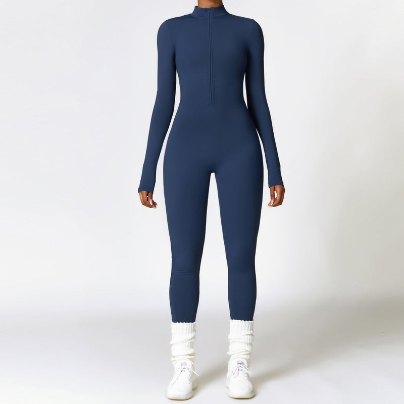 Luftiger Langarm-Rückenbodysuit für Frauen