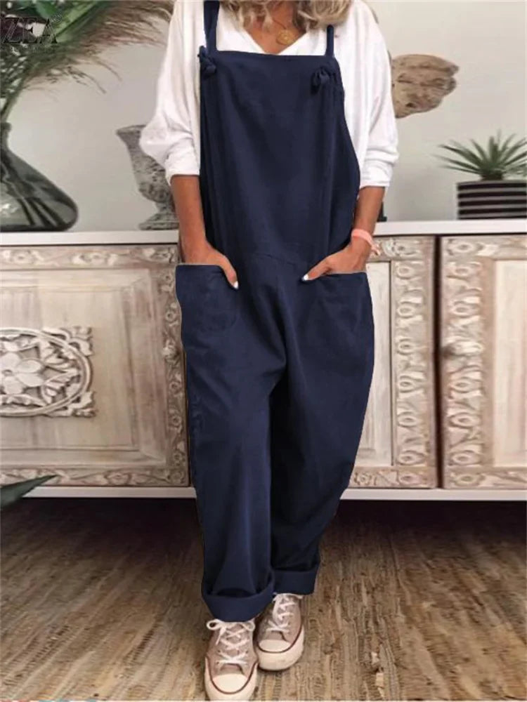 Luftige Jumpsuit mit großen Taschen