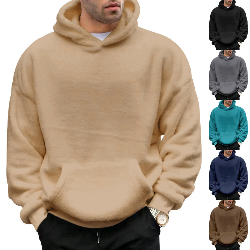 Wendbarer weicher Plüsch-Hoodie für Herren