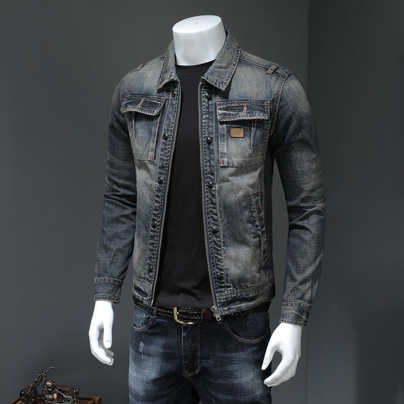 Lässige Denimjacke in Übergrößen